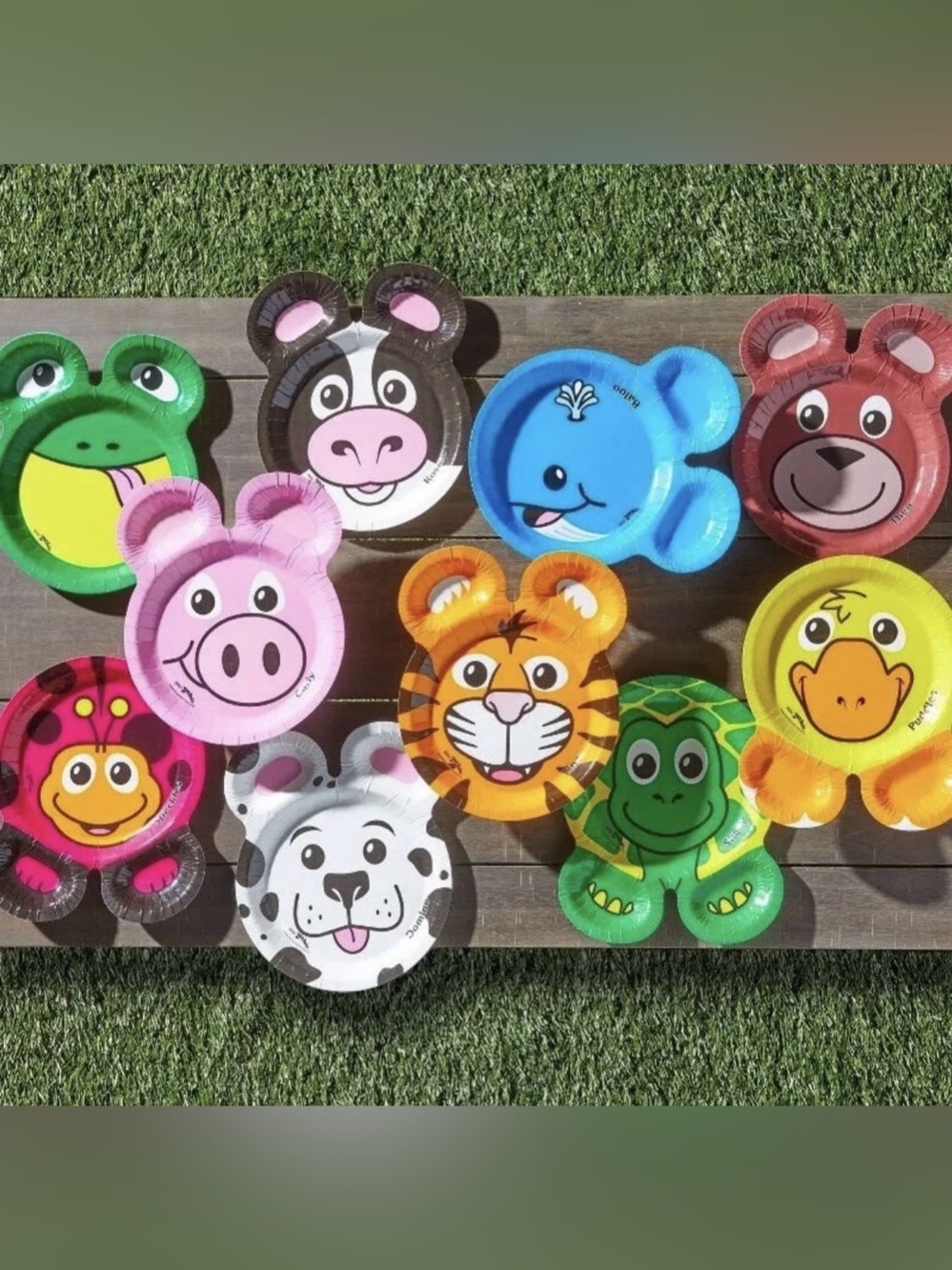Hefty Zoo Pals Plates 15ct Assorted Animals & Colored Designs *SEALED*
